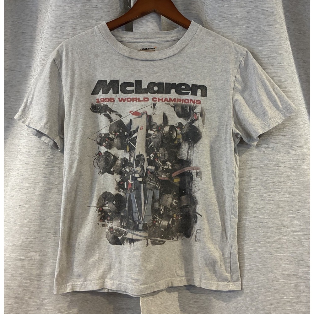 McLaren F1 T-Shirt 1998 World Champions Racing Graphic Tee street wear XS